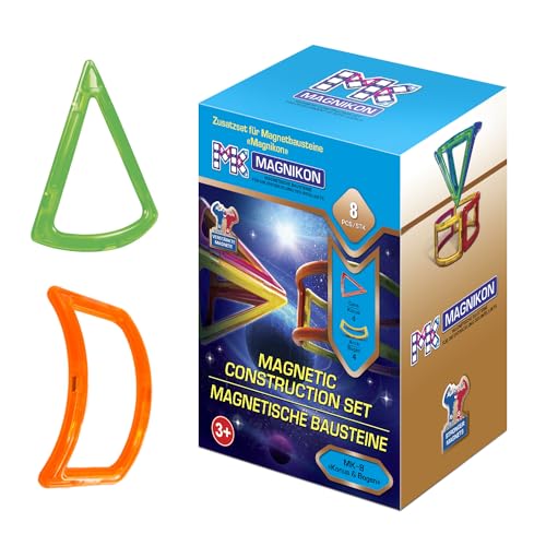 MAGNIKON Magnetische Bausteine Ersatzset | Magnetbausteine | Kinderspielzeug ab 3 Jahre | Geschenk Für Mädchen, Jungen | Montessori Spielzeug | (Konusse + Bogen) von MK MAGNIKON