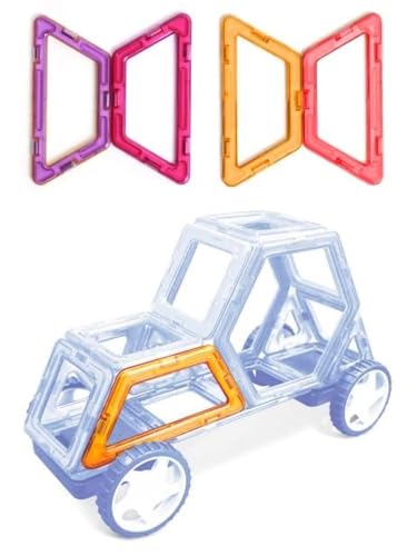 MAGNIKON Magnetische Bausteine Ersatzset | Magnetbausteine | Kinderspielzeug ab 3 Jahre | Geschenk Für Mädchen, Jungen | Montessori Spielzeug | (Trapez) von MK MAGNIKON
