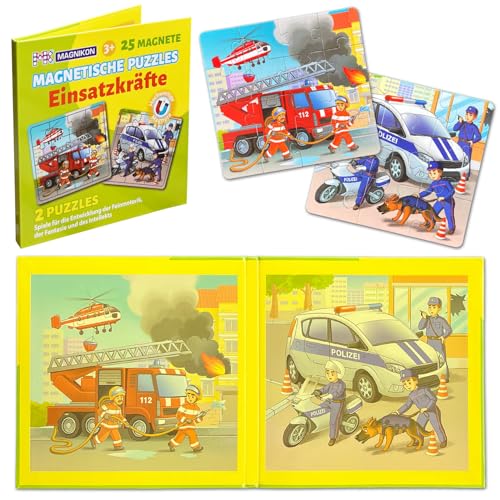 MAGNIKON Magnetpuzzle Einsatzkräfte 25 Teile, Magnet Puzzles ab 2 Jahren, Magnetische Puzzles, Beschäftigung Flugzeug Kinder, Magnetspiel, Reisespiel, Spiele für unterwegs MAGNIKON Magnetpuzzle Einsatzkräfte 25 Teile, Magnet Puzzles ab 2 Jahren, Magnetische Puzzles, Beschäftigung Flugzeug Kinder, Magnetspiel, Reisespiel, Spiele für unterwegs von MK MAGNIKON