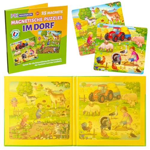 MAGNIKON Magnetpuzzle im Dorf 25 Teile, Magnet Puzzles ab 2 Jahren, Magnetische Puzzles, Beschäftigung Flugzeug Kinder, Magnetspiel, Reisespiel, Spiele für unterwegs MAGNIKON Magnetpuzzle im Dorf 25 Teile, Magnet Puzzles ab 2 Jahren, Magnetische Puzzles, Beschäftigung Flugzeug Kinder, Magnetspiel, Reisespiel, Spiele für unterwegs von MK MAGNIKON