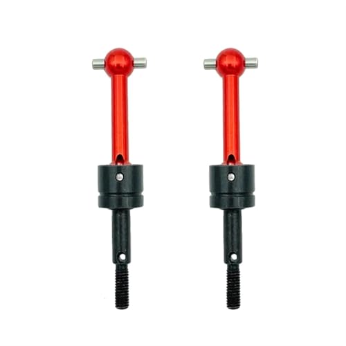 Antriebswelle CVD Für Tamiya Für TT-01 TT01 TT-02 TT02 TA04 1/10 RC Auto Upgrade Teile 2PCS Metall Universal Antriebswelle CVD 53792(Red) von MKIUYVD