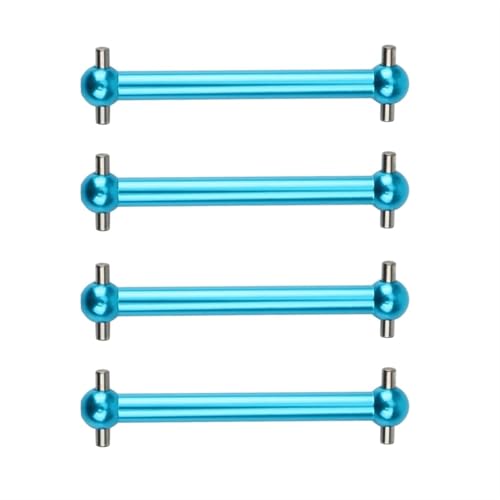 Antriebswelle CVD Für Tamiya Für TT-02B 1/10 RC Auto, Upgrade-Teile, Zubehör, 4 Stück Metall-Antriebswelle, Dogbone, 63 Mm Getriebewelle(Blue) von MKIUYVD