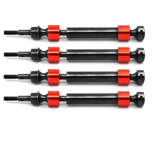 Antriebswelle CVD Für Traxxas Für Maxx Für E-Revo Für Summit Für E-MAXX Für T-MAXX 1/10 RC Auto Upgrade Teile Stahl CVD Antriebswelle(Red,4pcs) von MKIUYVD