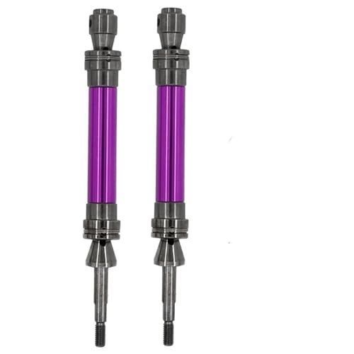 Antriebswelle CVD Für Traxxas Für Slash 2WD VXL 4X4 Für Hoss Für Stampede 1/10 RC Auto 2 Stück Hintere Antriebswelle CVD 6852R Upgrade-Teile(Purple) von MKIUYVD