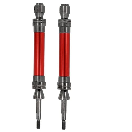 Antriebswelle CVD Für Traxxas Für Slash 2WD VXL 4X4 Für Hoss Für Stampede 1/10 RC Auto 2 Stück Hintere Antriebswelle CVD 6852R Upgrade-Teile(Red) von MKIUYVD