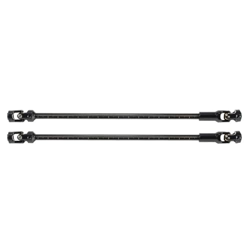 MKIUYVD Antriebswelle CVD Für LCG Für Rigs Für Sportys Für Scalers Für Capra SCX10 Für Pro Steel 68–229 Mm Universalgelenk-Antriebswelle 1/10 RC Crawler(Black,2PCS) von MKIUYVD