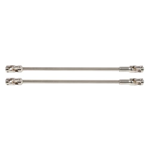 MKIUYVD Antriebswelle CVD Für LCG Für Rigs Für Sportys Für Scalers Für Capra SCX10 Für Pro Steel 68–229 Mm Universalgelenk-Antriebswelle 1/10 RC Crawler(Silver,2PCS) von MKIUYVD