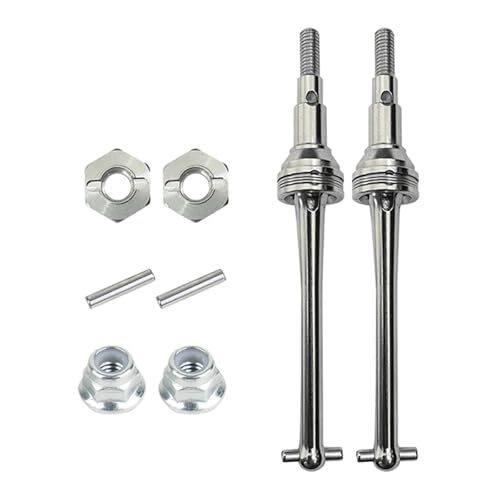 MKIUYVD Antriebswelle CVD Für MJX Für Hyper Go H16 16207 16208 16209 16210 1/16 RC Auto, Metall-Frontantriebswelle, CVD Und 12 Mm Radsechskant-Upgrade-Teile von MKIUYVD