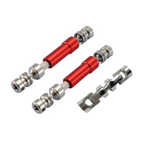 MKIUYVD Antriebswelle CVD Für MN128 Für MN86 MN86S MN86K MN86KS Für MN G500 1/12 RC Auto Upgrade Teile 3 Stück Metall Antriebswelle CVD(Red) von MKIUYVD