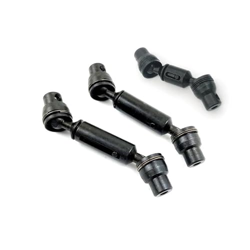 MKIUYVD Antriebswelle CVD Für WPL Für C14 C24 D12 B14 B24 B16 B36 Für MN D90 MN98 MN99S Metall Antriebswelle CVD 4x4 6x6 4WD 6WD RC Auto Teile(Black,3pcs) von MKIUYVD