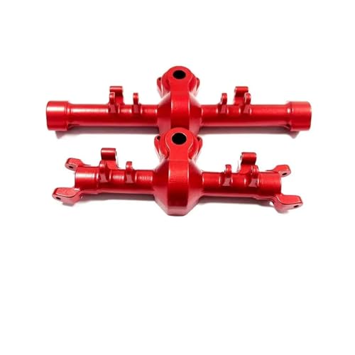 MKIUYVD RC-Achsen-Komplettset Für AXIAL Für SCX24 1/24 RC Upgrade-Teile Zubehör Aluminiumlegierung Vorder- Und Hinterachsgehäuse RC-Car-Modifikationsteile(Red) von MKIUYVD