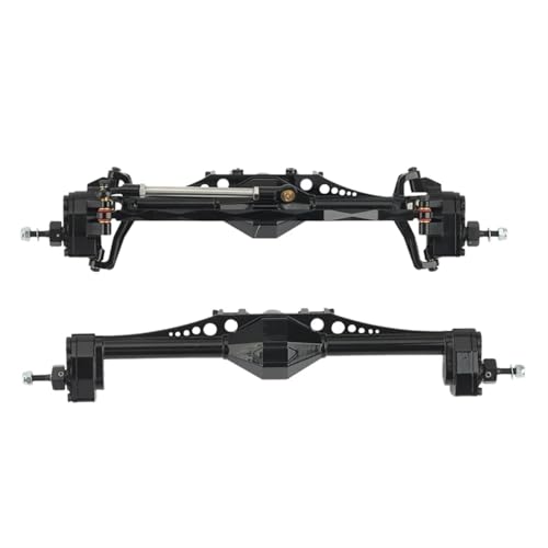 MKIUYVD RC-Achsen-Komplettset Für Axial Für Capra 1.9 Für Unlimited Für Trail Für Buggy 1/10 RC Crawler Upgrade Teile Metall Vordere Und Hintere Portalachse(Black) von MKIUYVD
