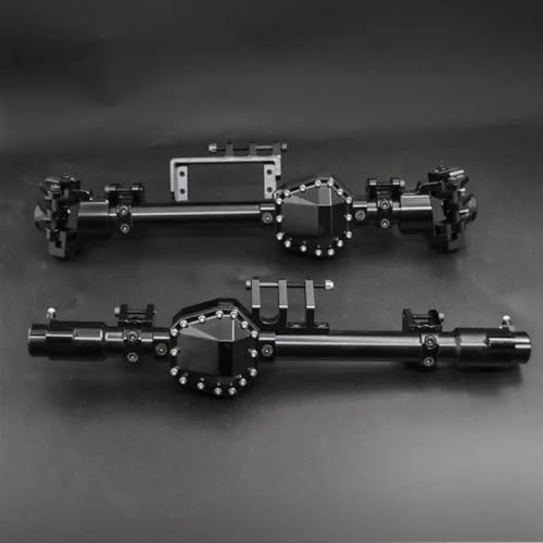 MKIUYVD RC-Achsen-Komplettset Für Axial Für RBX10 Für Ryft 1/10 RC Auto Achse Gehäuse Metall Upgrade Vorder- Und Hinterachse Gehäuse RC Auto Upgrade Zubehör(Black,1Set) von MKIUYVD
