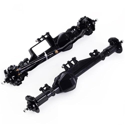 MKIUYVD RC-Achsen-Komplettset Für Axial Für RBX10 Für Ryft 1/10 RC Auto Metall Vordere Hinterachse RC Auto Achsen Set RC Crawler Auto Vordere Hinterachse Upgrade Teile(Black) von MKIUYVD