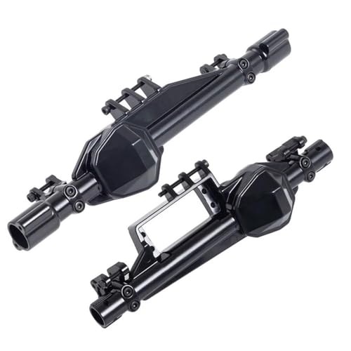 MKIUYVD RC-Achsen-Komplettset Für Axial Für RBX10 Für Ryft 1/10 RC Auto Metall Vorne Hinterachse Gehäuse RC Crawler Auto Vorne Hinterachse Set Upgrade Teile(Black) von MKIUYVD