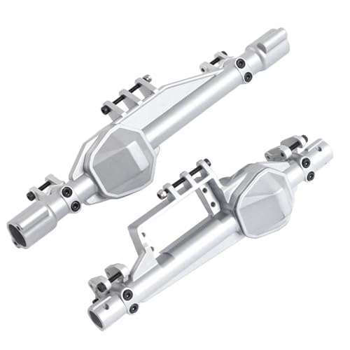 MKIUYVD RC-Achsen-Komplettset Für Axial Für RBX10 Für Ryft 1/10 RC Auto Metall Vorne Hinterachse Gehäuse RC Crawler Auto Vorne Hinterachse Set Upgrade Teile(Silver) von MKIUYVD