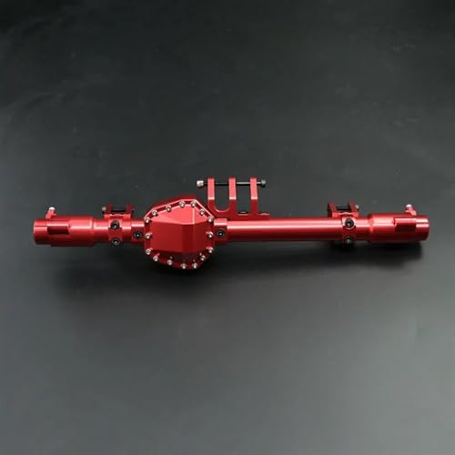 MKIUYVD RC-Achsen-Komplettset Für Axial Für RBX10 Für Ryft 1/10 RC Cralwer Auto Upgrade Teile Zubehör Metall Vorder- Und Hinterachse Gehäuse Brücke Shell(Red,Rear Axle) von MKIUYVD