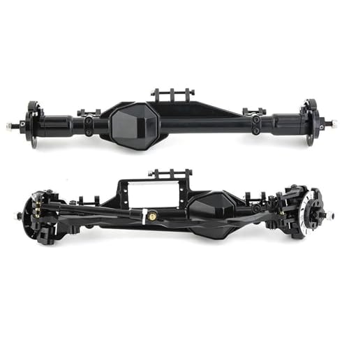 MKIUYVD RC-Achsen-Komplettset Für Axial Für RBX10 Für Ryft 1/10 RC Crawler Auto Upgrade-Zubehör Metall Vorder- Und Hinterachse RC Auto Modifizierte Teile(Black) von MKIUYVD