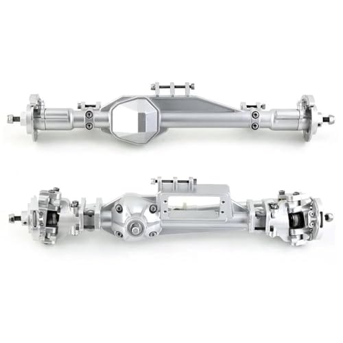 MKIUYVD RC-Achsen-Komplettset Für Axial Für RBX10 Für Ryft Metall Komplette Vorder- Und Hinterachse 1/10 RC Crawler Auto Upgrade Teile Zubehör(Silver,1Set) von MKIUYVD