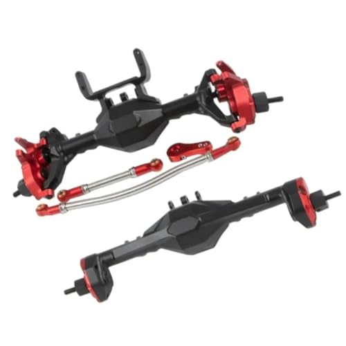 MKIUYVD RC-Achsen-Komplettset Für Axial Für SCX10 1/10 RC-Autoteil, Aluminiumlegierung, Vorder- Und Hinterachse, RC-Auto-Upgrade-Zubehör, RC-Auto-Modifikationsteile von MKIUYVD
