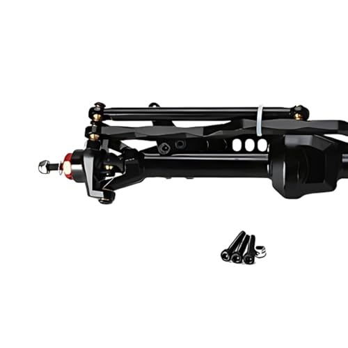 MKIUYVD RC-Achsen-Komplettset Für Axial Für SCX10 1/10 RC Autoteil Autozubehör Aluminiumlegierung Vorderachse Upgrade Teil CNC Rc(Black) von MKIUYVD