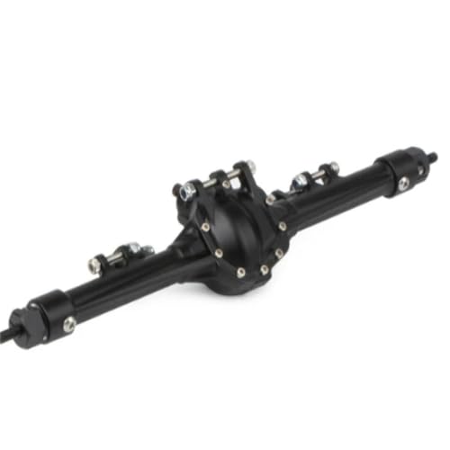 MKIUYVD RC-Achsen-Komplettset Für Axial Für SCX10 1/10 RC Autoteil RC Autozubehör Aluminiumlegierung Upgrade Verbessert Die Hinterachse Rc Hinterachse(Black) von MKIUYVD
