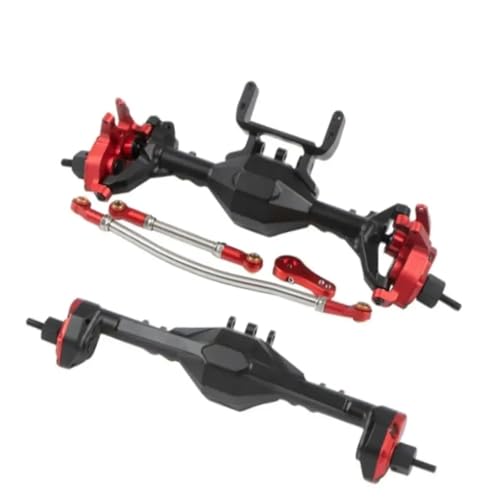 MKIUYVD RC-Achsen-Komplettset Für Axial Für SCX10 1/10 RC Autoteil Vordere Hinterachse RC Upgrade-Teil Aluminiumlegierungsschutz Rc Vordere Hinterachse von MKIUYVD