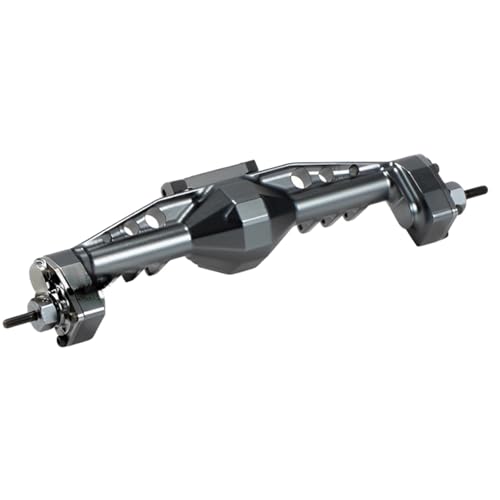 MKIUYVD RC-Achsen-Komplettset Für Axial Für SCX10 1/10 RC Autoteil. CNC-Hinterachs-Upgrade Aus Aluminiumlegierung Verbessert Das Rc-Hinterachs-Upgrade-Zubehör(Gray) von MKIUYVD