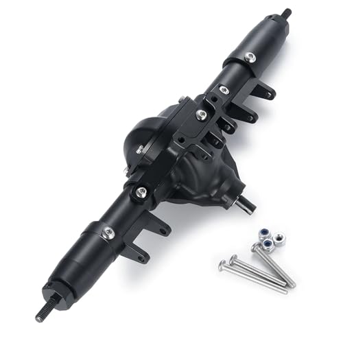 MKIUYVD RC-Achsen-Komplettset Für Axial Für SCX10 1/10 RC Rock Crawler Auto CNC Metall Portalachse Vorne Mitte Hinten Gerade Achse Upgrade Teile(Rear axle) von MKIUYVD