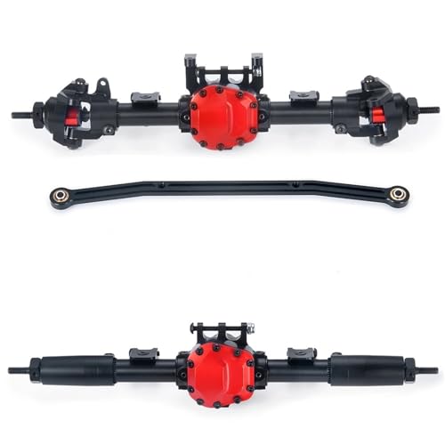 MKIUYVD RC-Achsen-Komplettset Für Axial Für SCX10 90027 90028 90046 90047 1/10 RC Crawler Auto Aluminiumlegierung Vorne Und Hinten Gerade Komplette Achse(1 Set) von MKIUYVD