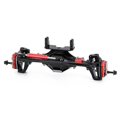 MKIUYVD RC-Achsen-Komplettset Für Axial Für SCX10 90046 90047 Metall Vollständige Vordere Hintere Portalachse Mit Schutz Für 1:10 RC Crawler Auto Upgrade Teile(Black,Front Axle) von MKIUYVD