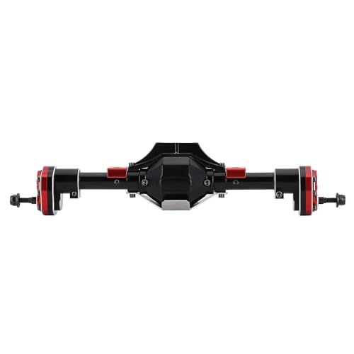 MKIUYVD RC-Achsen-Komplettset Für Axial Für SCX10 90046 90047 Metall Vollständige Vordere Hintere Portalachse Mit Schutz Für 1:10 RC Crawler Auto Upgrade Teile(Black,Rear Axle) von MKIUYVD