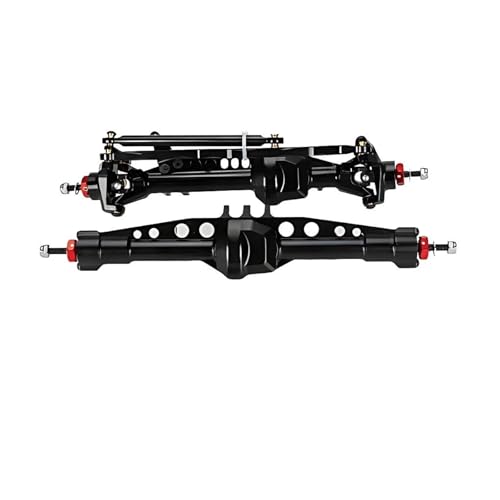 MKIUYVD RC-Achsen-Komplettset Für Axial Für SCX10 Aluminiumlegierung Vorne Hinten Gerade Achsen Set Für 1/10 RC Crawler Spielzeug Crawler Auto Upgrade Teile(Black,1Set) von MKIUYVD