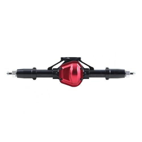 MKIUYVD RC-Achsen-Komplettset Für Axial Für SCX10 Für D90 Aluminium/Stahl Vorne Hinterachse Mit Servobasis Für 1/10 RC Rock Crawler Auto Upgrade-Teile(Black,Rear Axle) von MKIUYVD