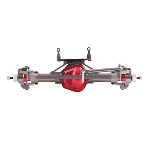MKIUYVD RC-Achsen-Komplettset Für Axial Für SCX10 Für D90 Aluminium/Stahl Vorne Hinterachse Mit Servobasis Für 1/10 RC Rock Crawler Auto Upgrade-Teile(Gray,Front Axle) von MKIUYVD