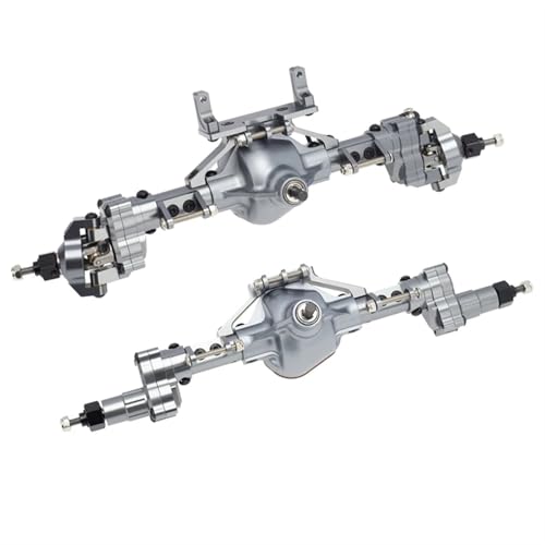 MKIUYVD RC-Achsen-Komplettset Für Axial Für SCX10 I II 90046 90047 CNC-Metall-Vorder- Und Hinterportalachsensatz 1/10 RC Rock Crawler Car Upgrade(Silver) von MKIUYVD