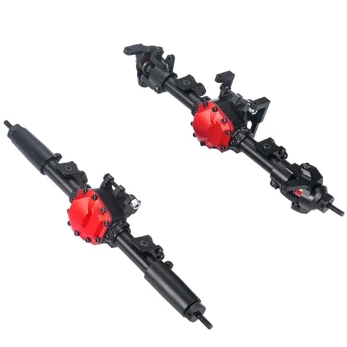 MKIUYVD RC-Achsen-Komplettset Für Axial Für SCX10 II 90046 90047 90027 90028 1/10 RC Rock Crawler Autozubehör CNC-Metalllegierung Vorne/hinten Portalachse(1Set) von MKIUYVD