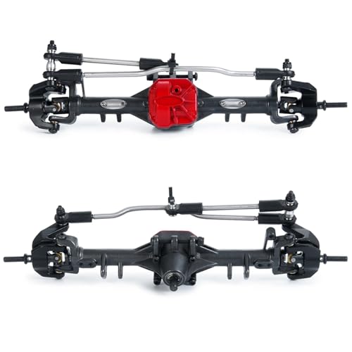 MKIUYVD RC-Achsen-Komplettset Für Axial Für SCX10 II 90046 90047 90059 90060 1/10 RC Auto Metall Vorne Hinten Gerade Achse RC Auto Upgrade Zubehör(1 Set) von MKIUYVD
