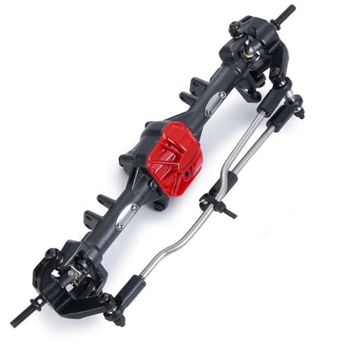MKIUYVD RC-Achsen-Komplettset Für Axial Für SCX10 II 90046 90047 90059 90060 1/10 RC Auto Metall Vorne Hinten Gerade Achse RC Auto Upgrade Zubehör(Front Axle) von MKIUYVD