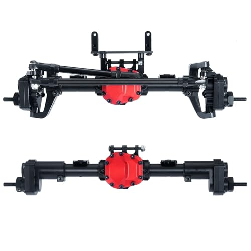 MKIUYVD RC-Achsen-Komplettset Für Axial Für SCX10 II 90046 90047 Aluminiumlegierung Vorne Hinten Gerade Achse 1/10 RC Crawler Auto Upgrade Teile Zubehör(1 Set) von MKIUYVD