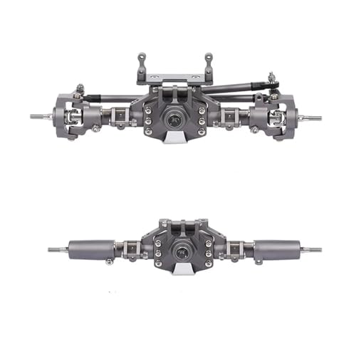 MKIUYVD RC-Achsen-Komplettset Für Axial Für SCX10 II 90046 90047 RC Crawler Truck Metall Vorne Hinterachse RC Brückenachse RC Ersatzteile Upgrade Teile Zubehör(Gray) von MKIUYVD