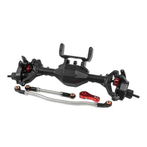 MKIUYVD RC-Achsen-Komplettset Für Axial Für SCX10 II 90046 CNC Aluminium Legierung Vorne Hinten Portal Achse Für 1/10 RC Auto Vorne Hinterachse Set Upgrade Teile(Black,Front Axle) von MKIUYVD