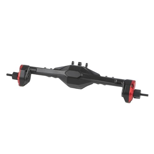 MKIUYVD RC-Achsen-Komplettset Für Axial Für SCX10 II 90046 CNC Aluminium Legierung Vorne Hinten Portal Achse Für 1/10 RC Auto Vorne Hinterachse Set Upgrade Teile(Black Red,Rear Axle) von MKIUYVD