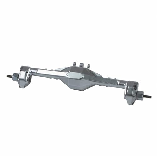 MKIUYVD RC-Achsen-Komplettset Für Axial Für SCX10 II 90046 CNC Aluminium Legierung Vorne Hinten Portal Achse Für 1/10 RC Auto Vorne Hinterachse Set Upgrade Teile(Silver,Rear Axle) von MKIUYVD