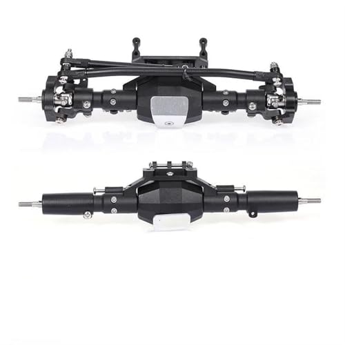 MKIUYVD RC-Achsen-Komplettset Für Axial Für SCX10 II 90046 Für D90 Für RGT 86100 Für Redcat GEN8 CNC Vorder- Und Hinterachse Für 1/10 RC Crawler Auto(Black) von MKIUYVD