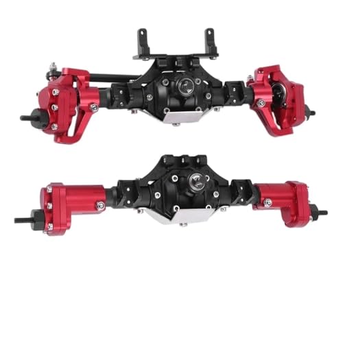 MKIUYVD RC-Achsen-Komplettset Für Axial Für SCX10 II 90046 Für D90 RGT 86100 Für Redcat GEN8 RC Auto Vorne Hinterachse Set Upgrade Teile Zubehör(Black) von MKIUYVD