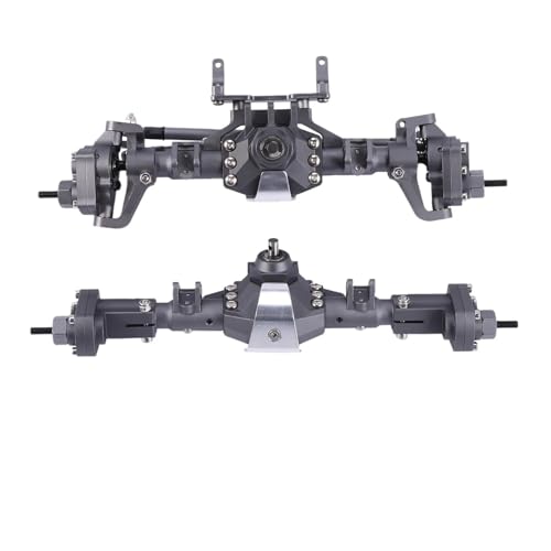MKIUYVD RC-Achsen-Komplettset Für Axial Für SCX10 II 90046 Für D90 RGT 86100 Für Redcat GEN8 RC Auto Vorne Hinterachse Set Upgrade Teile Zubehör(Gray) von MKIUYVD