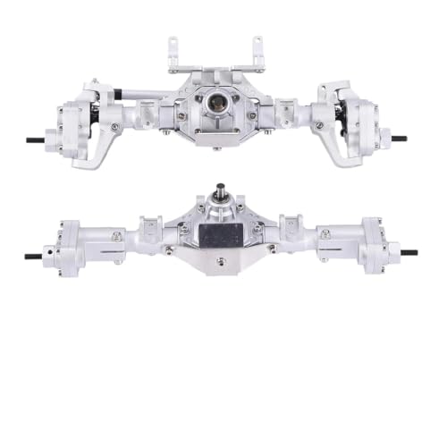MKIUYVD RC-Achsen-Komplettset Für Axial Für SCX10 II 90046 Für D90 RGT 86100 Für Redcat GEN8 RC Auto Vorne Hinterachse Set Upgrade Teile Zubehör(Silver) von MKIUYVD