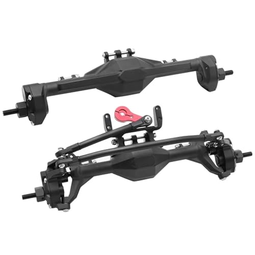 MKIUYVD RC-Achsen-Komplettset Für Axial Für SCX10 II 90046 Für RGT 86100 1/10 RC Crawler Auto Upgrade Teile Metall Vorne Hinterachse RC Auto Upgrade Teile(Black) von MKIUYVD
