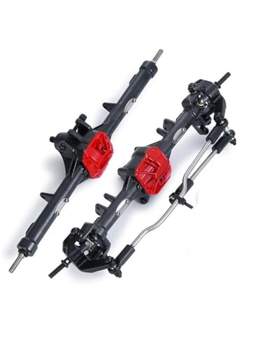 MKIUYVD RC-Achsen-Komplettset Für Axial Für SCX10 II 90047 90046 90059 90060 1/10 RC Crawler Car Upgrade-Zubehör, Metalllegierung Vorne/hinten Portalachse(1Set) von MKIUYVD